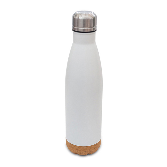 Butelka próżniowa z korkowym spodem Jowi, biały