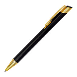 Długopis aluminiowy Lindi, czarno-złoty