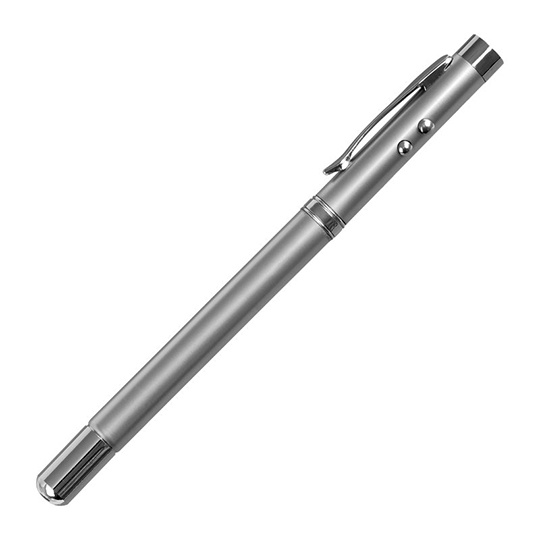 Długopis Pointer ze wskaźnikiem laserowym, srebrny