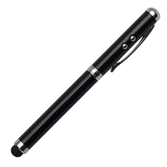 Długopis ze wskaźnikiem laserowym Supreme, czarny