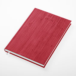 Kalendarz książkowy A4 dzienny, Acero, czerwony