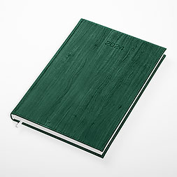 Kalendarz książkowy A4 dzienny, Acero, zielony