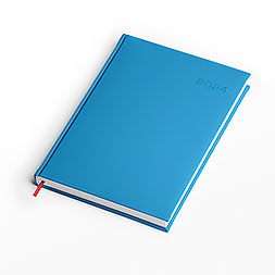 Kalendarz książkowy A4 dzienny, Turyn, błękitny