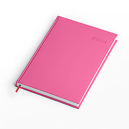 Kalendarz książkowy A4 dzienny, Turyn, różowy