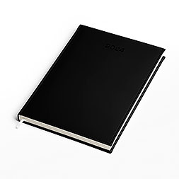 Kalendarz książkowy A4 dzienny, Vivella, czarny