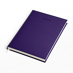 Kalendarz książkowy A4 dzienny, Vivella, fioletowy