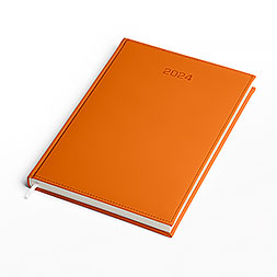 Kalendarz książkowy A4 dzienny, Vivella, pomarańczowy