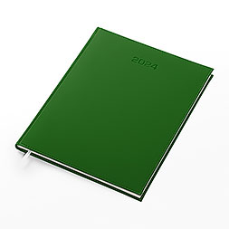 Kalendarz książkowy A4 tygodniowy, Denim, zielony