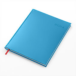 Kalendarz książkowy A4 tygodniowy, Turyn, błękitny