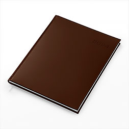 Kalendarz książkowy A4 tygodniowy, Turyn, brązowy