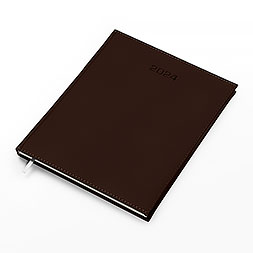 Kalendarz książkowy A4 tygodniowy, Vellutino, brązowy
