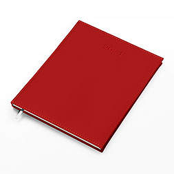 Kalendarz książkowy A4 tygodniowy, Vellutino, czerwony