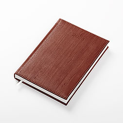 Kalendarz książkowy A5 dzienny, Acero, brązowy
