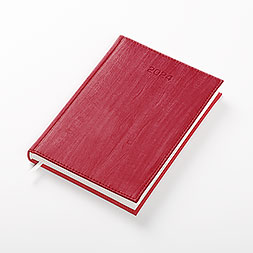 Kalendarz książkowy A5 dzienny, Acero, czerwony