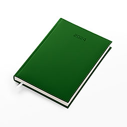 Kalendarz książkowy A5 dzienny, Denim, zielony