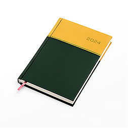 Kalendarz książkowy A5 dzienny, Napoli, żółto-zielony