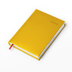 Kalendarz książkowy A5 dzienny, Turyn, żółty