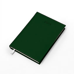 Kalendarz książkowy A5 dzienny, Vellutino, zielony