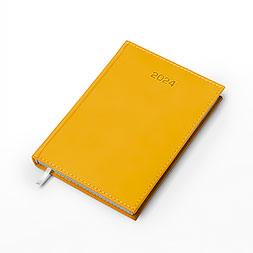 Kalendarz książkowy A5 dzienny, Vellutino, żółty