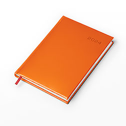 Kalendarz książkowy A5 tygodniowy, Turyn, pomarańczowy