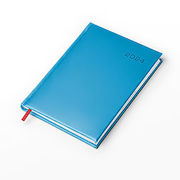 Kalendarz książkowy A5 tygodniowy z notesem, Turyn, błękitny