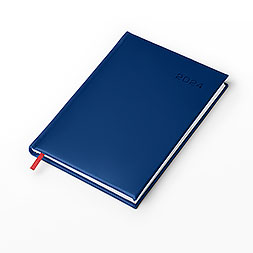 Kalendarz książkowy A5 tygodniowy z notesem, Turyn, niebieski