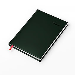 Kalendarz książkowy A5 tygodniowy z notesem, Turyn, zielony