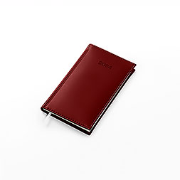 Kalendarz książkowy A6 tygodniowy Light, Velour, czerwony
