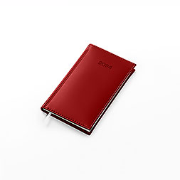 Kalendarz książkowy A6 tygodniowy Light, Vivella, czerwony