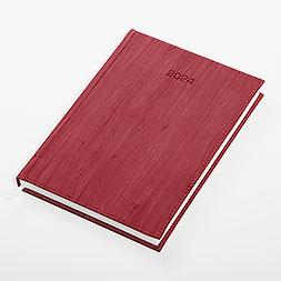 Kalendarz książkowy B5 dzienny, Acero, czerwony