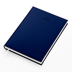 Kalendarz książkowy B5 dzienny, Denim, niebieski