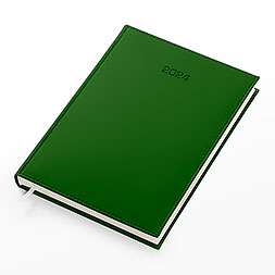 Kalendarz książkowy B5 dzienny, Denim, zielony