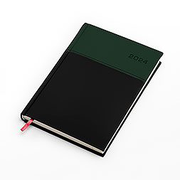 Kalendarz książkowy B5 dzienny, Napoli, zielono-czarny