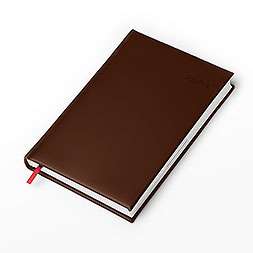 Kalendarz książkowy B5 dzienny, Turyn, brązowy