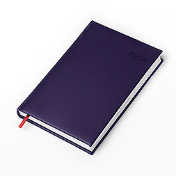 Kalendarz książkowy B5 dzienny, Turyn, fioletowy