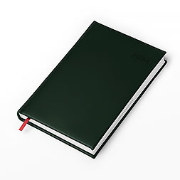 Kalendarz książkowy B5 dzienny, Turyn, zielony