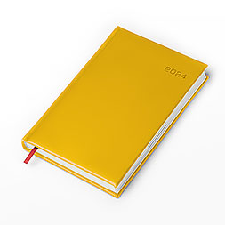 Kalendarz książkowy B5 dzienny, Turyn, żółty
