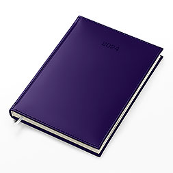Kalendarz książkowy B5 dzienny, Vivella, fioletowy