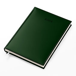 Kalendarz książkowy B5 dzienny, Vivella, zielony