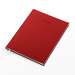 Kalendarz książkowy B5 tygodniowy, Denim, czerwony