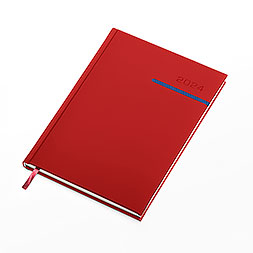 Kalendarz książkowy B5 tygodniowy, Victoria, czerwono-niebieski