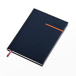 Kalendarz książkowy B5 tygodniowy, Victoria, granatowo-pomarańczowy
