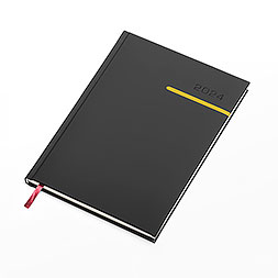 Kalendarz książkowy B5 tygodniowy, Victoria, szaro-żółty