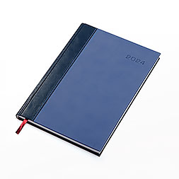 Kalendarz książkowy B5 tygodniowy z notesem, Genewa, granatowo-niebieski