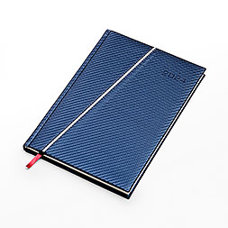 Kalendarz książkowy B5 tygodniowy z notesem, Londyn, niebiesko-srebrny