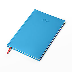 Kalendarz książkowy B5 tygodniowy z notesem, Turyn, błękitny