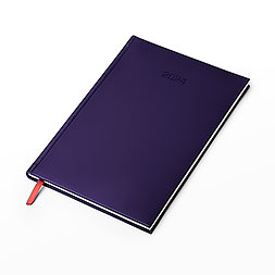 Kalendarz książkowy B5 tygodniowy z notesem, Turyn, fioletowy