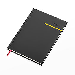 Kalendarz książkowy B5 tygodniowy z notesem, Victoria, szaro-żółty