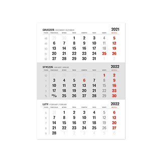 Kalendarze biurkowe miesięczne klejone