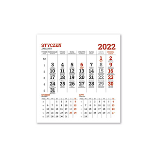 Kalendarze jednodzielne na lodówkę